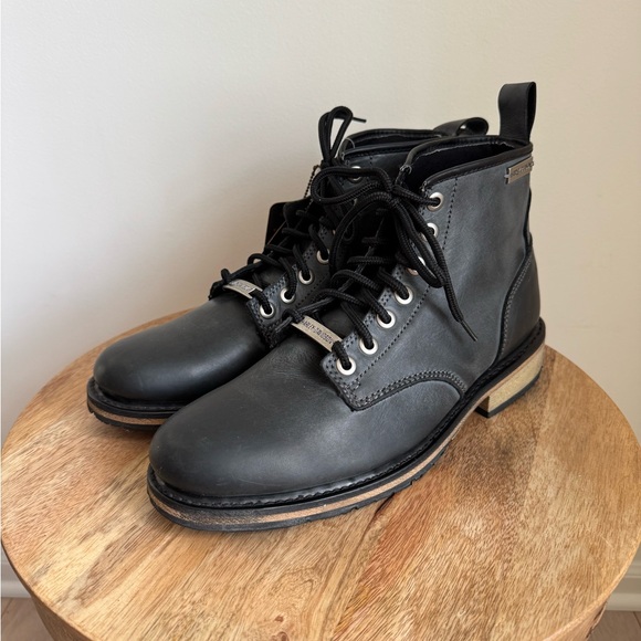 Harley Davidson Black Motorcycle Joshua Boots Men’s 9 Model 94346 NEW w Tags!! - Picture 1 of 10
